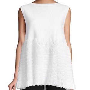 Alaia Ruffled Sleeveless Top NWT Size 42